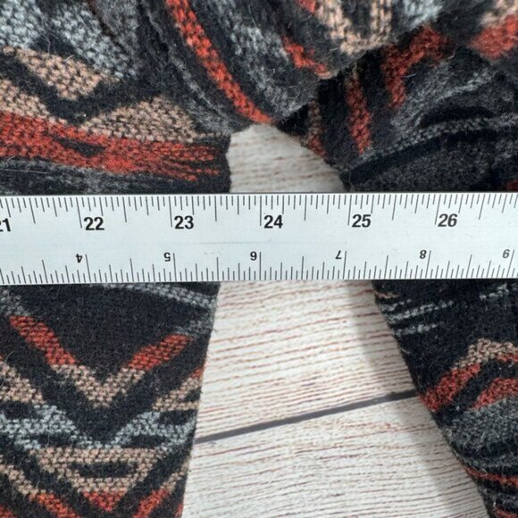 Jachs New York Sherpa Lined Southwest Knit Shacket Jacket Men's Size L Black/Blu - Picture 11 of 14